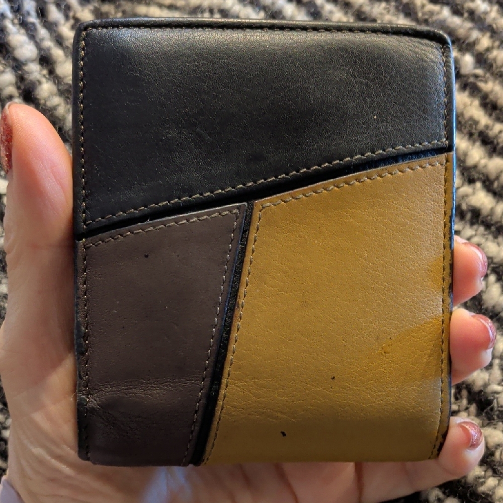 Loewe Puzzle Black and Brown Leather Wallet